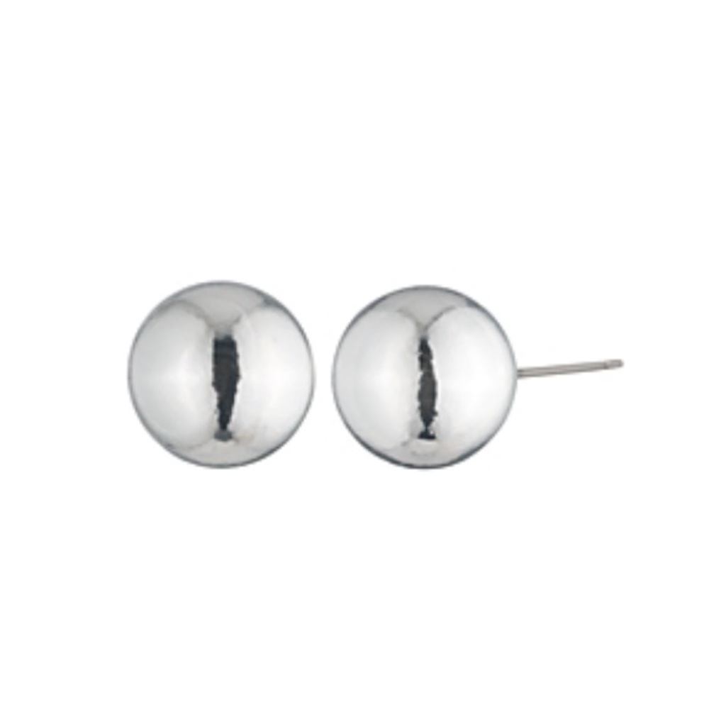 NWT Lauren Ralph Lauren Silver-Tone Metal Stud Earrings - Silver